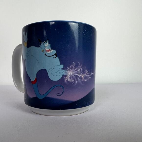 Disney Store Aladdin Coffee Cup Mug Animated Movie 90’s Genie Blue - Picture 3 of 12